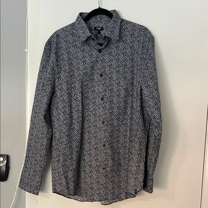 NWT- SLIM 1MX- Express Black Casual Button Down Shirt Modern Fit